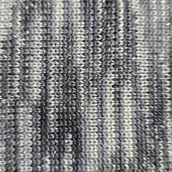 Chico's Gray Metallic Space Dye Dolman Sweater Wide Kimono Sleeves Party - Picture 7 of 9